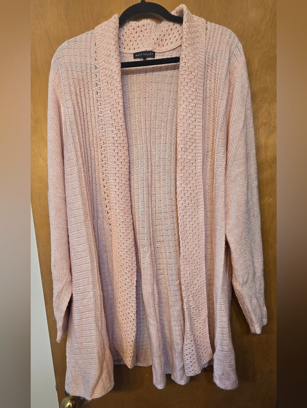 Charter Club Blush Open-Front Knit Cardigan - Picture 2 of 5